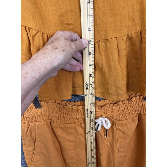 Loveriche Top & Short Set Size L 100% Rayon Burnt Orange Light Weight - Picture 3 of 9